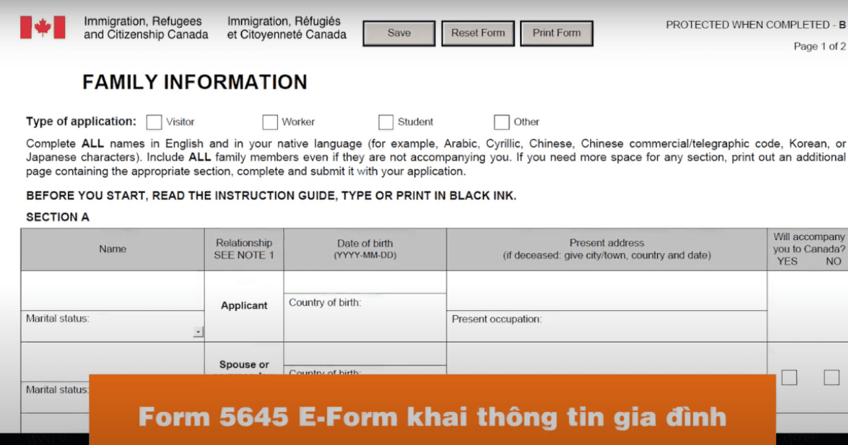 Form 5645 E-Form