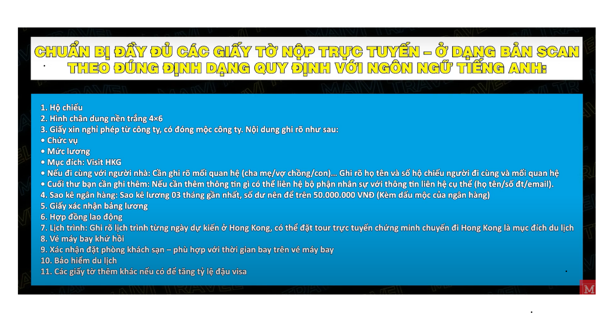 Danh Sách Hồ Sơ Cần Chuẩn Bị