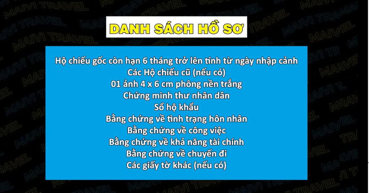 Danh Sach Ho So Lam Visa New Zealand